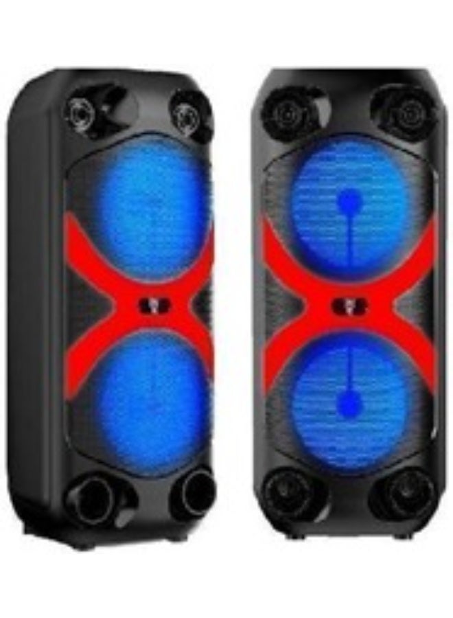 Gamma Portable Bluetooth Speaker Dual 4 Inch with 1200mAh Battery & Type-C Charging – GT-443 Black - Image 2
